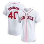 Boston Red Sox #40 Willson Contreras Player White Jereymy Limited Elite Home Game Stitched Jerseys1