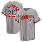 Baltimore Orioles #35 Adley Rutschman USA 250 Fourth of July Road Stadium Jersey - Gray Jereymy