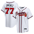 Atlanta Braves #77 Joe Jimenez Player White Jereymy Home Game Stitched Jerseys