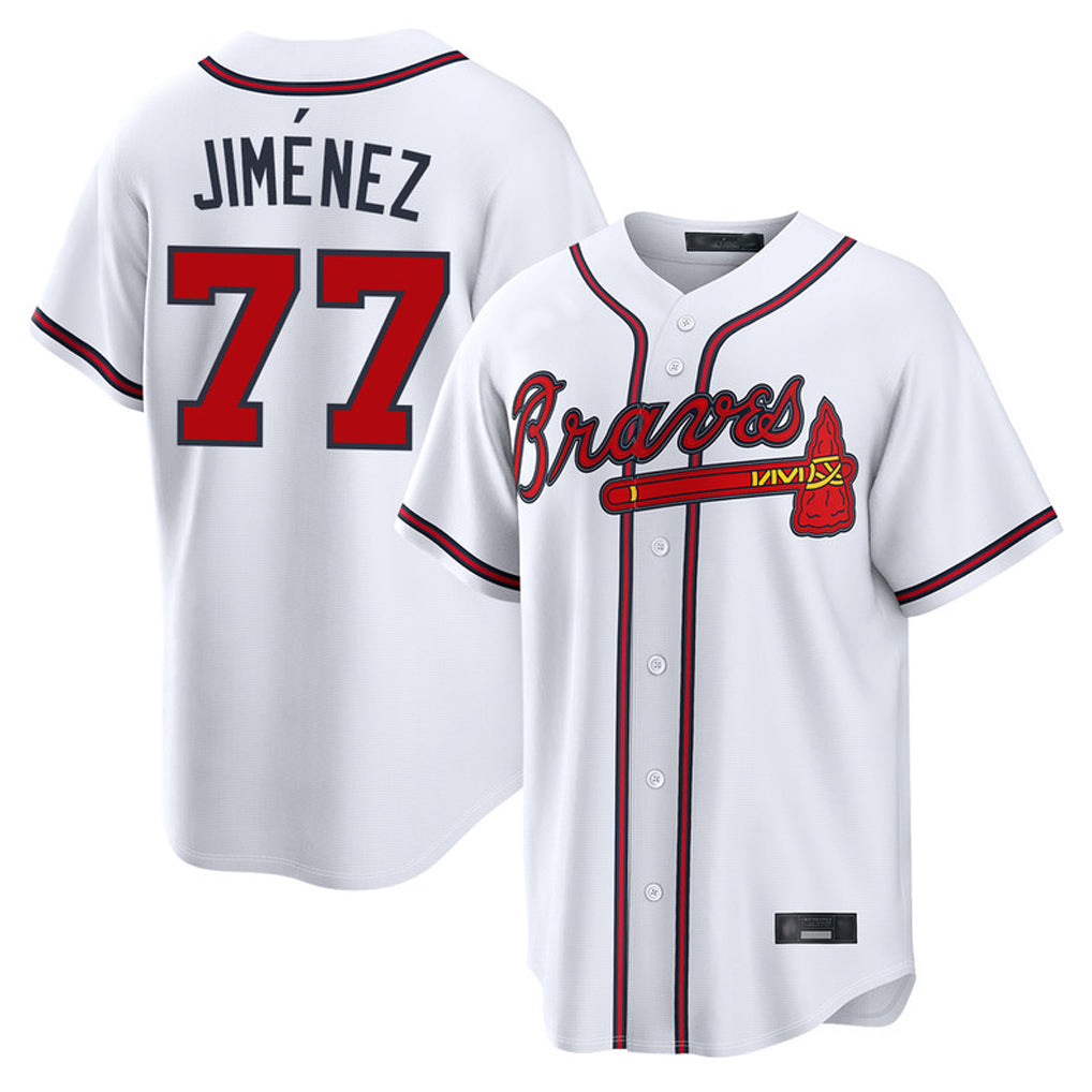 Atlanta Braves #77 Joe Jimenez Player White Jereymy Home Game Stitched Jerseys