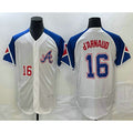 Atlanta Braves #16 Travis dArnaud Number White Jereymy 2023 City Connect Flex Base Stitched Jersey 2