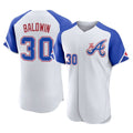 Atlanta Braves #30 Drake Baldwin Player White Jereymy City Connect Limited Elite Home Game Stitched Jerseys