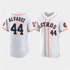 Houston Astros #44 Yordan Alvarez White Jereymy 60th Anniversary Flex Base Stitched Jersey