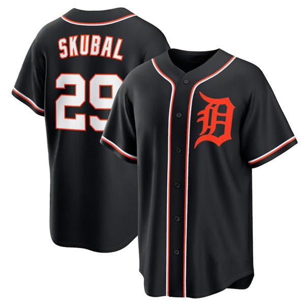 Detroit Tigers #29 Tarik Skubal Black Jereymy Out Stitched Jersey