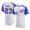 Atlanta Braves #23 Michael Harris II Player White Jereymy City Connect Limited Elite Home Game Stitched Jerseys