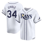 Tampa Bay Rays #34 aron Civale White Jereymy Home Limited Stitched Jersey