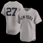 New York Yankees #27 Giancarlo Stanton Gray Jereymy Road Limited Player Jersey