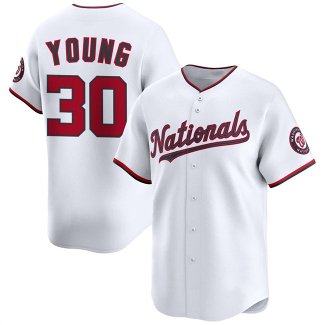 Washington Nationals #30 Jacob Young White Jereymy 2025 Home Limited Stitched Jersey