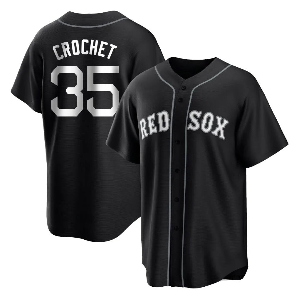 Boston Red Sox #35 Garrett Crochet Player Black Jereymy Home Game Stitched Jerseys