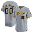 Custom Pittsburgh Pirates Active Player Gray Jereymy Away Limited Stitched Jersey