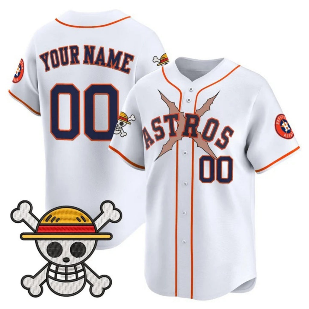 Custom Houston Astros x One Piece White Jereymy Vapor Premier Limited Jersey - Stitched