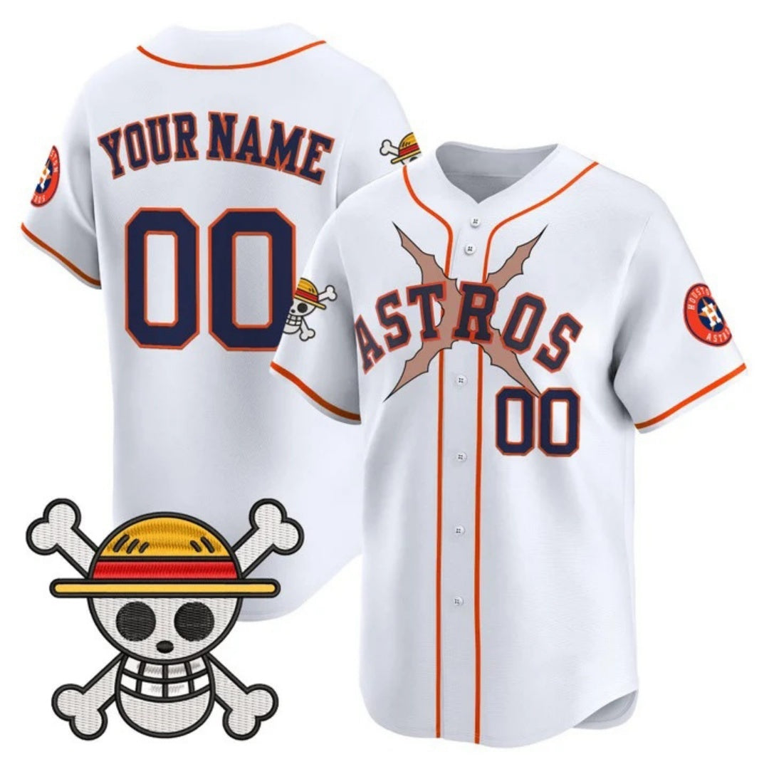 Custom Houston Astros x One Piece White Jereymy Vapor Premier Limited Jersey - Stitched
