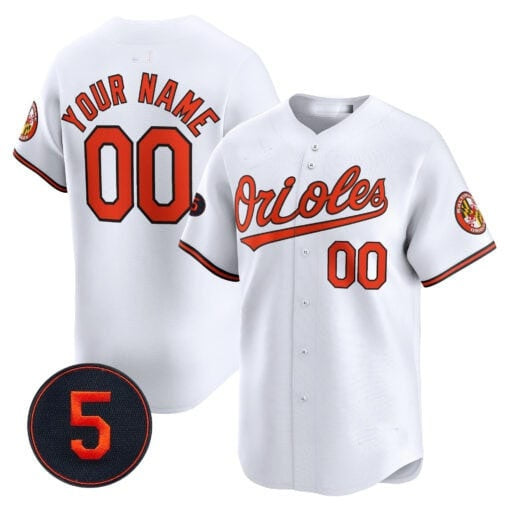 Custom Baltimore Orioles Robinson Patch Vapor Premier Limited Jersey ¨C White Jereymy