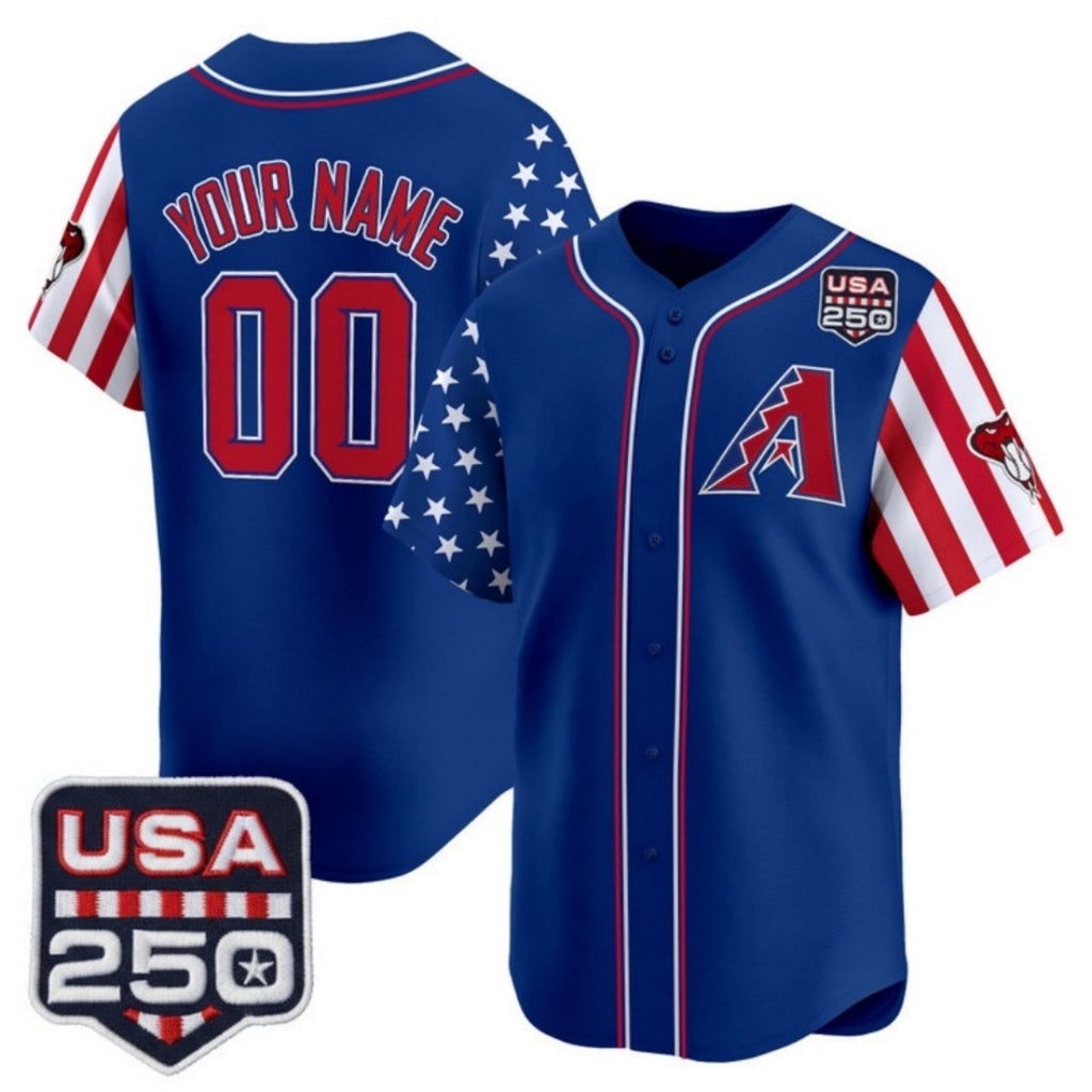 Custom Arizona Diamondbacks America 250 Edition Vapor Premier Limited Royal Jereymy Stitched Jerseys