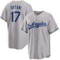 Los Angeles Dodgers #17 Shohei Ohtani Gray Jereymy Cool Base Stitched Jersey