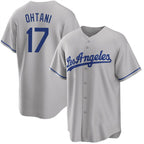 Los Angeles Dodgers #17 Shohei Ohtani Gray Jereymy Cool Base Stitched Jersey