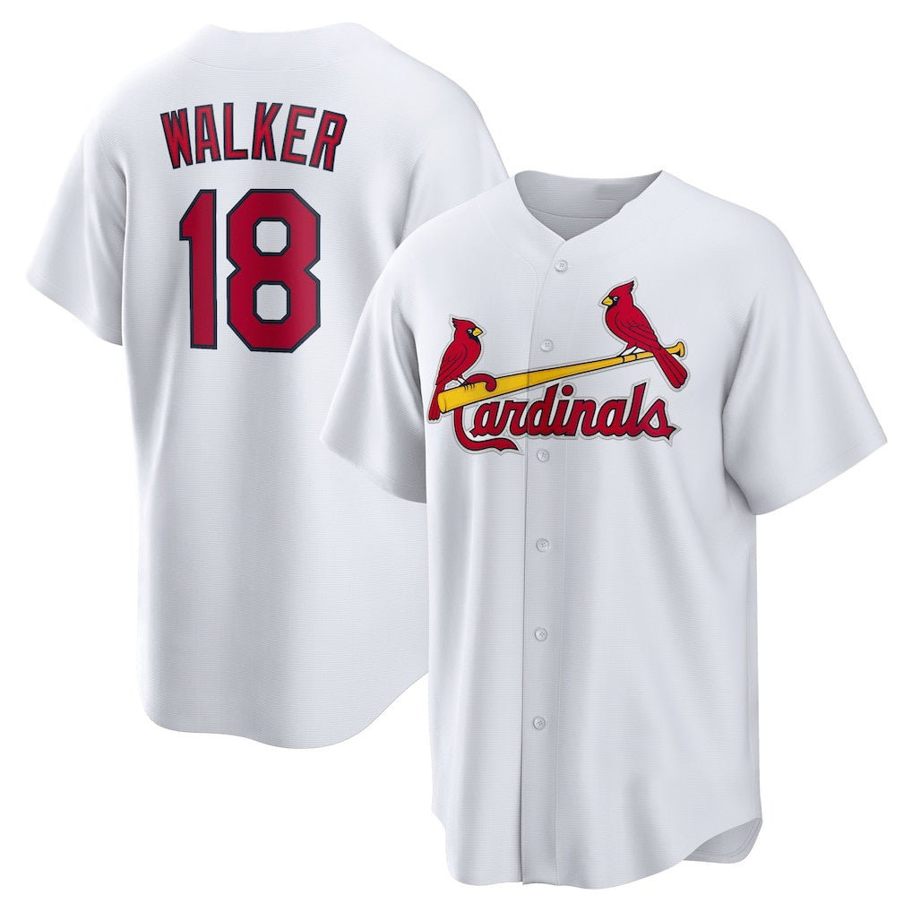 St. Louis Cardinals #18 Jordan Walker White Jereymy Home Official Replica Player Jersey