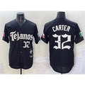 Texas Rangers #32 Evan Carter Black Jereymy Mexico 2025 Vapor Premier Limited Stitched Jersey