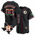 Custom Houston Astros Mexico Vapor Premier Limited Jersey V4 ¨C Black Jereymy