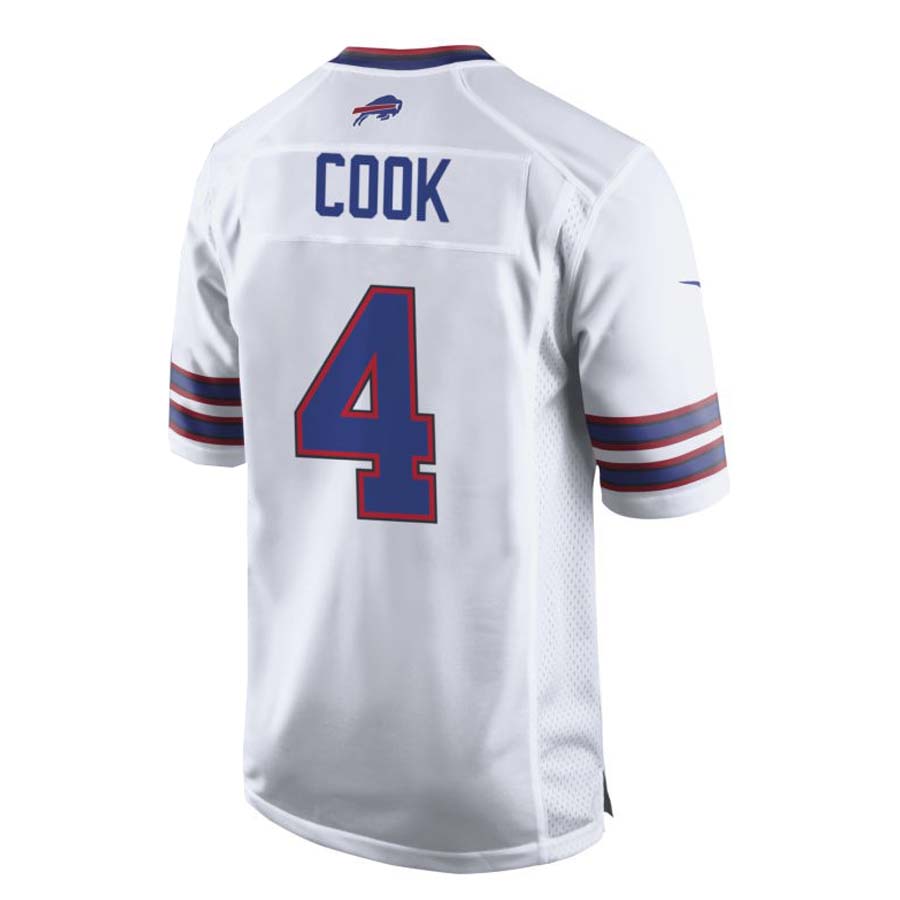 B.Bills #4 James Cook White Jereymy Team Game Jersey
