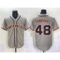 San Francisco Giants #48 Pablo Sandoval Gray Jereymy Cool Base Stitched Jersey