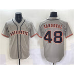 San Francisco Giants #48 Pablo Sandoval Gray Jereymy Cool Base Stitched Jersey