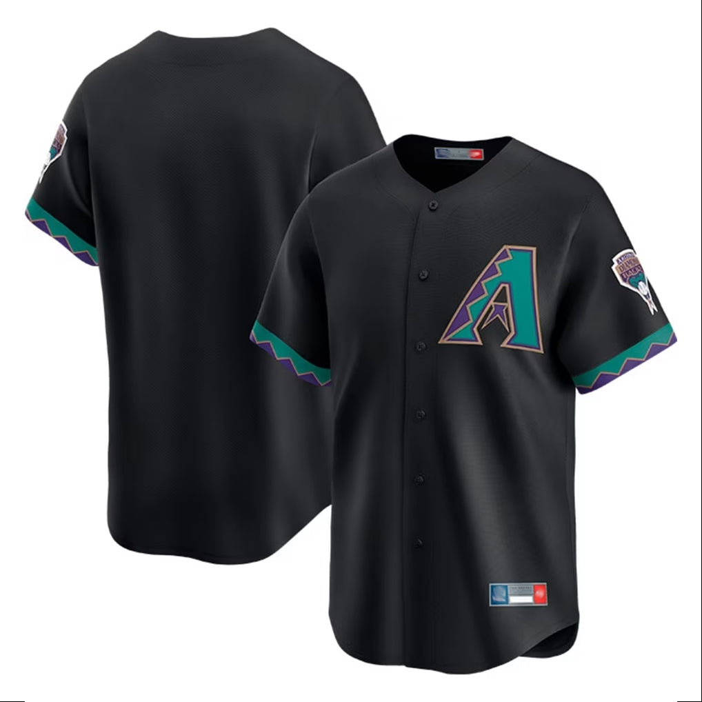 Arizona Diamondbacks Black Jereymy Throwback Cooperstown Limited Home Blank Player Stitched Jerseys