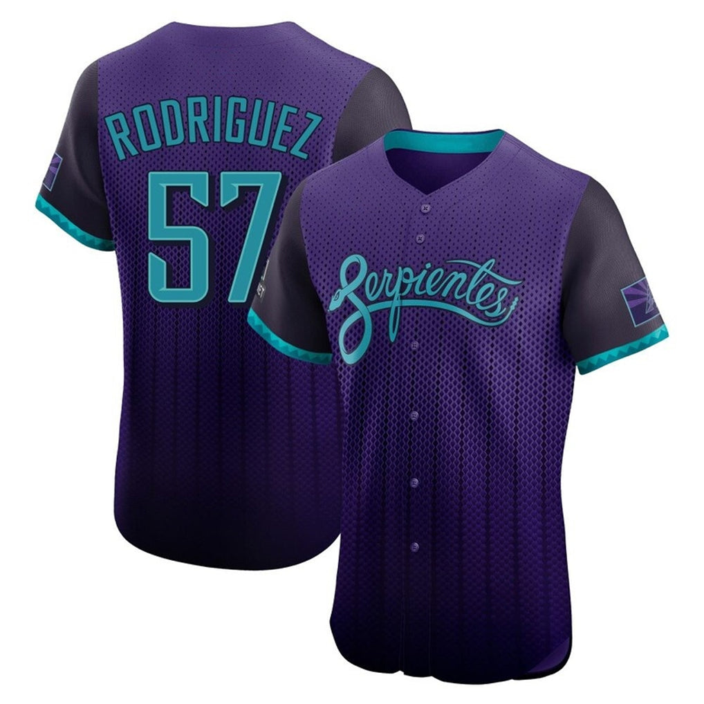Arizona Diamondbacks #57 Eduardo Rodriguez Player Purple Jereymy City Connect Limited Elite Home Game Stitched Jerseys