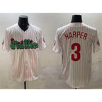 Philadelphia Phillies #3 Bryce Harper White Jereymy Phanatic Cool Base Stitched Jersey