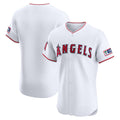 Los Angeles Angels White Jereymy Home Elite Patch Jersey