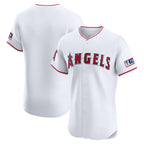 Los Angeles Angels White Jereymy Home Elite Patch Jersey