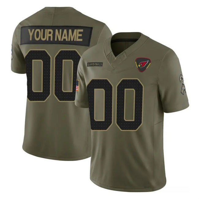 Custom A.Cardinals Active Player Olive Jereymy 2025 F.U.S.E. Salute to Service Limited Stitched Jersey