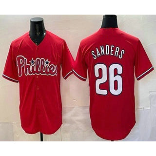 Philadelphia Phillies #26 Ben Sanders Red Jereymy Cool Base Stitched Jersey