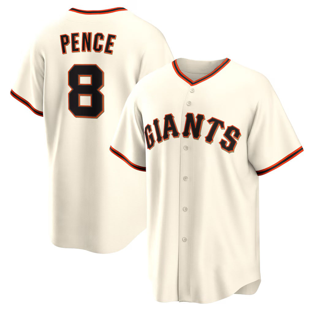 San Francisco Giants #8 Hunter Pence Cream Jereymy Home Retired Player Replica Jersey