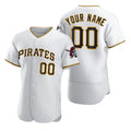Custom Pittsburgh Pirates White Jereymy 2020 Stitched Flex Base Jersey