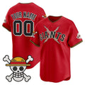 Custom San Francisco Giants x One Piece Red Jereymy Vapor Premier Limited Jersey - Stitched
