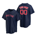 Custom Boston Red Sox Navy Jereymy Stitched Cool Base Jersey