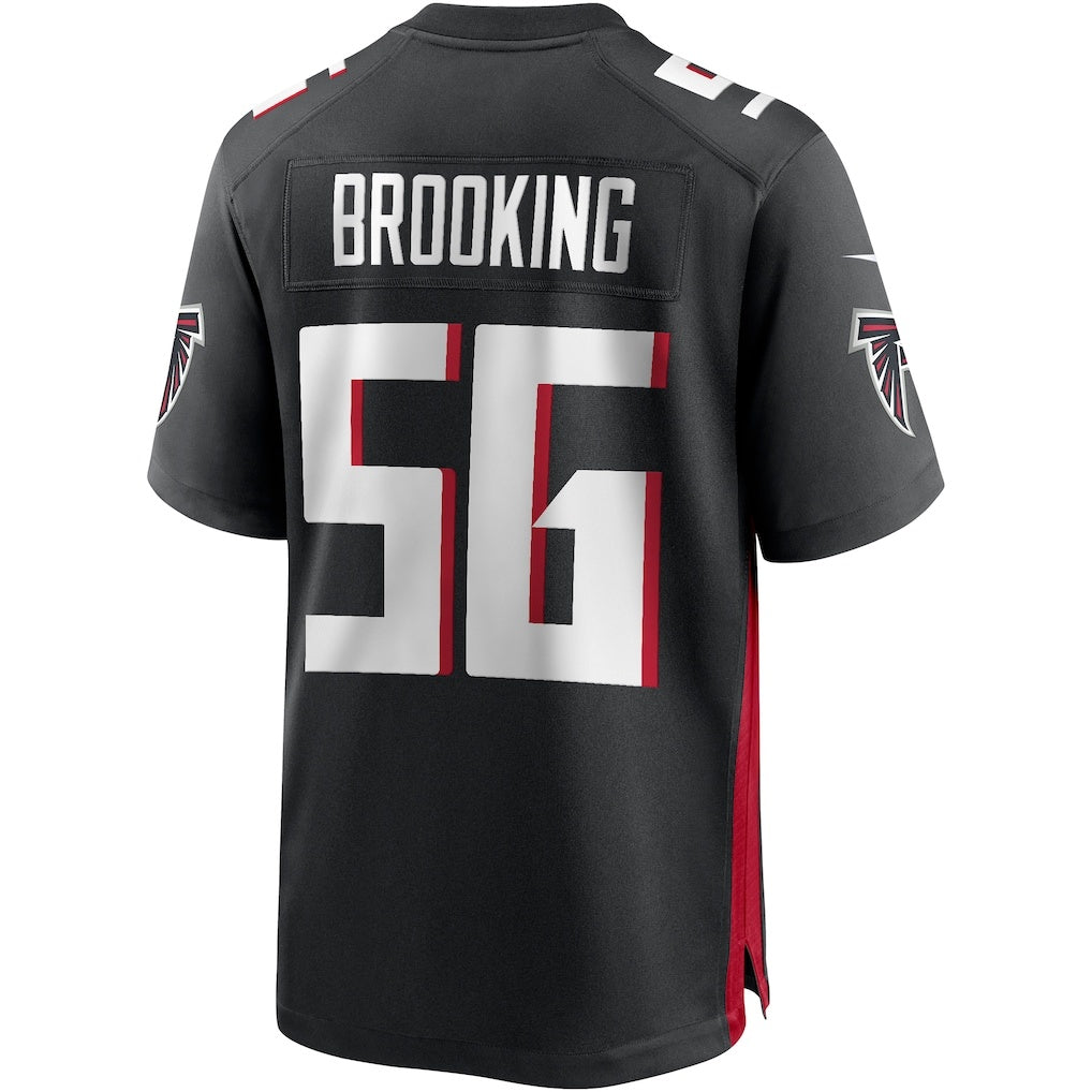 A.Falcons #56 Keith Brooking Black Jereymy Game Retired Player Jersey