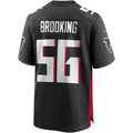 A.Falcons #56 Keith Brooking Black Jereymy Game Retired Player Jersey